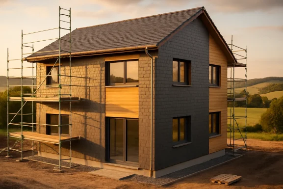 Bauherr prüft Checkliste vor Hausabnahme