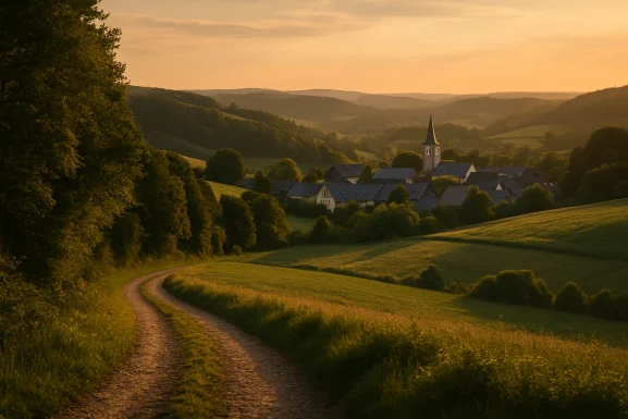 Laptop zeigt Bildbearbeitung mit Naturfoto und Upload-Symbol