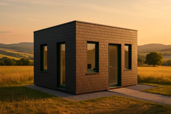 Externe Festplatte und Laptop auf Schreibtisch, Backup-Konzept