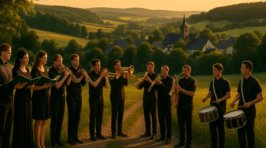 Musik im Dorf: Chor, Blasorchester, Spielmannszug