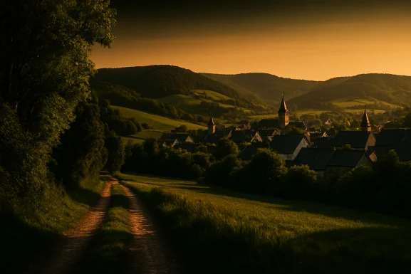 Weinberge bei Monzingen und Meddersheim im Sonnenschein