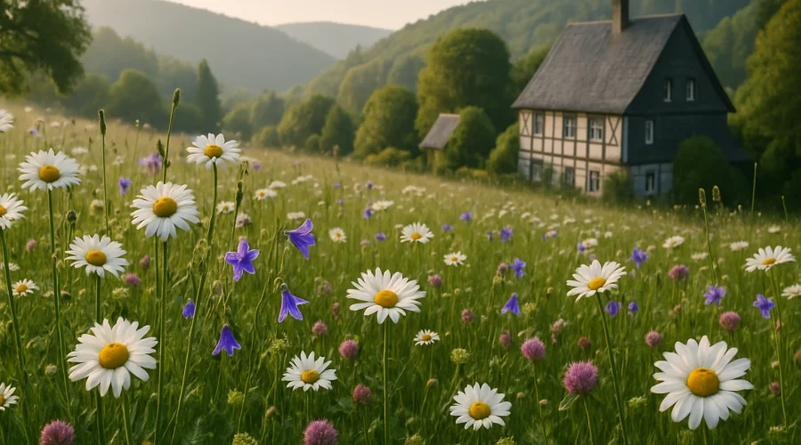 Naturnahe Rasentypen: Blumenwiese, Kräuterrasen, Spielrasen – passend wählen