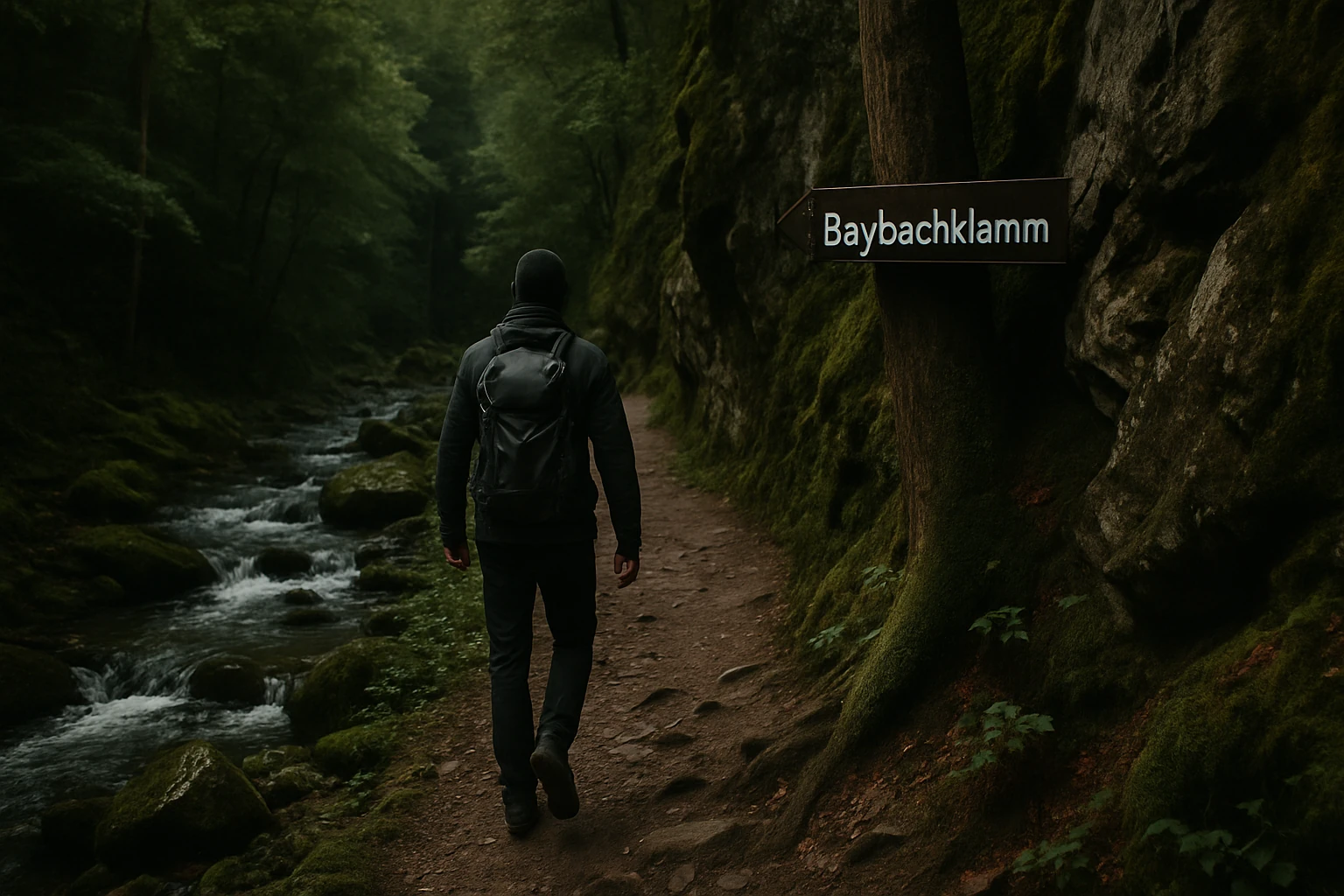 traumschleife baybachklamm wasser felsen wald img 01