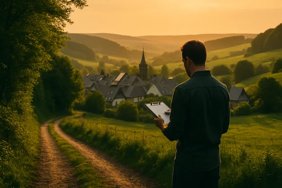 Haus mit gepflegtem Garten und sauberem Dach im Frühling