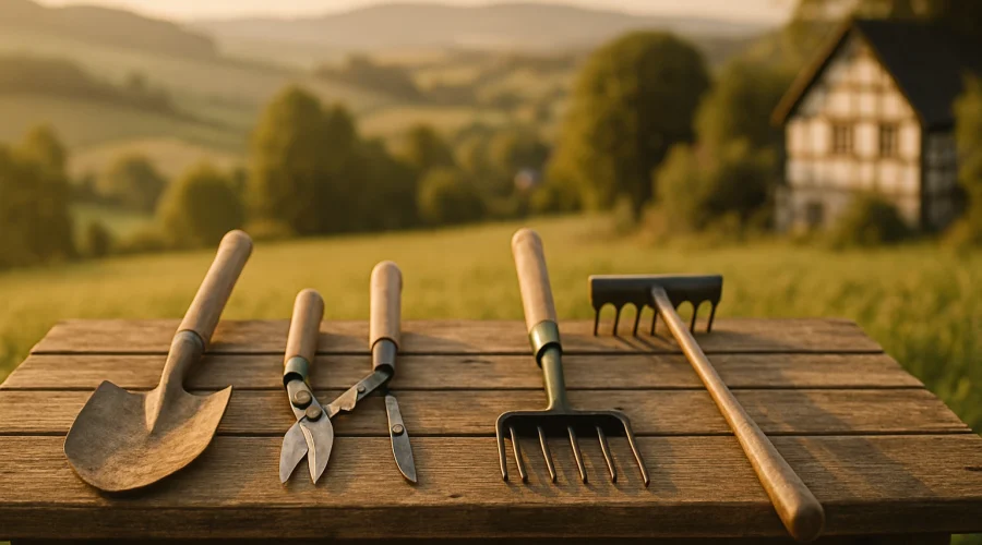 Werkzeugpflege im Garten